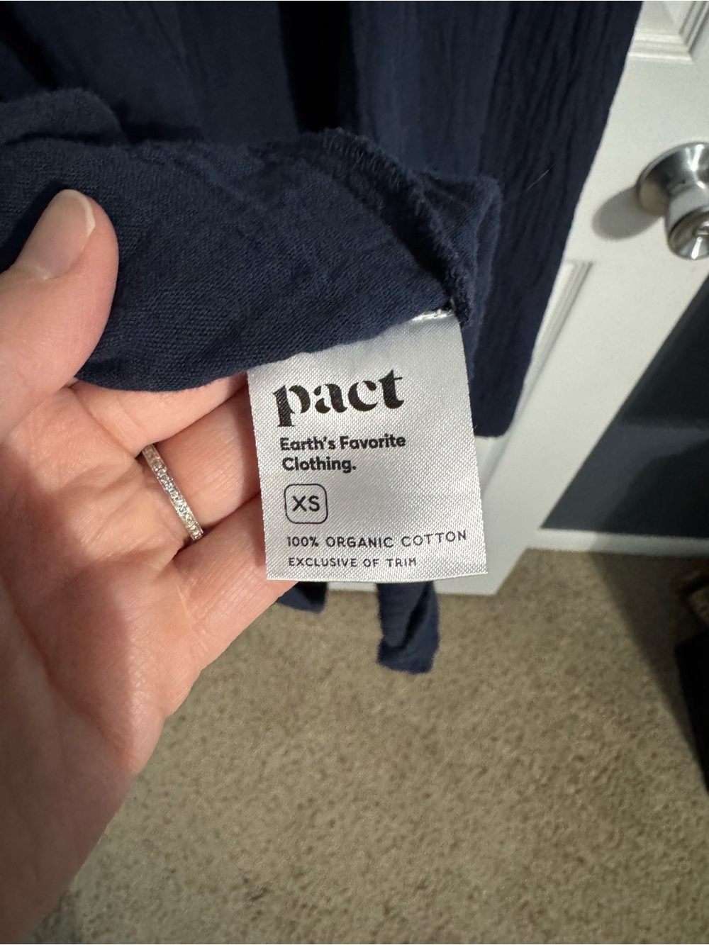 Pact Navy Sleeveless Maxi Dress with Smocked Bodice - Picture 5 of 6